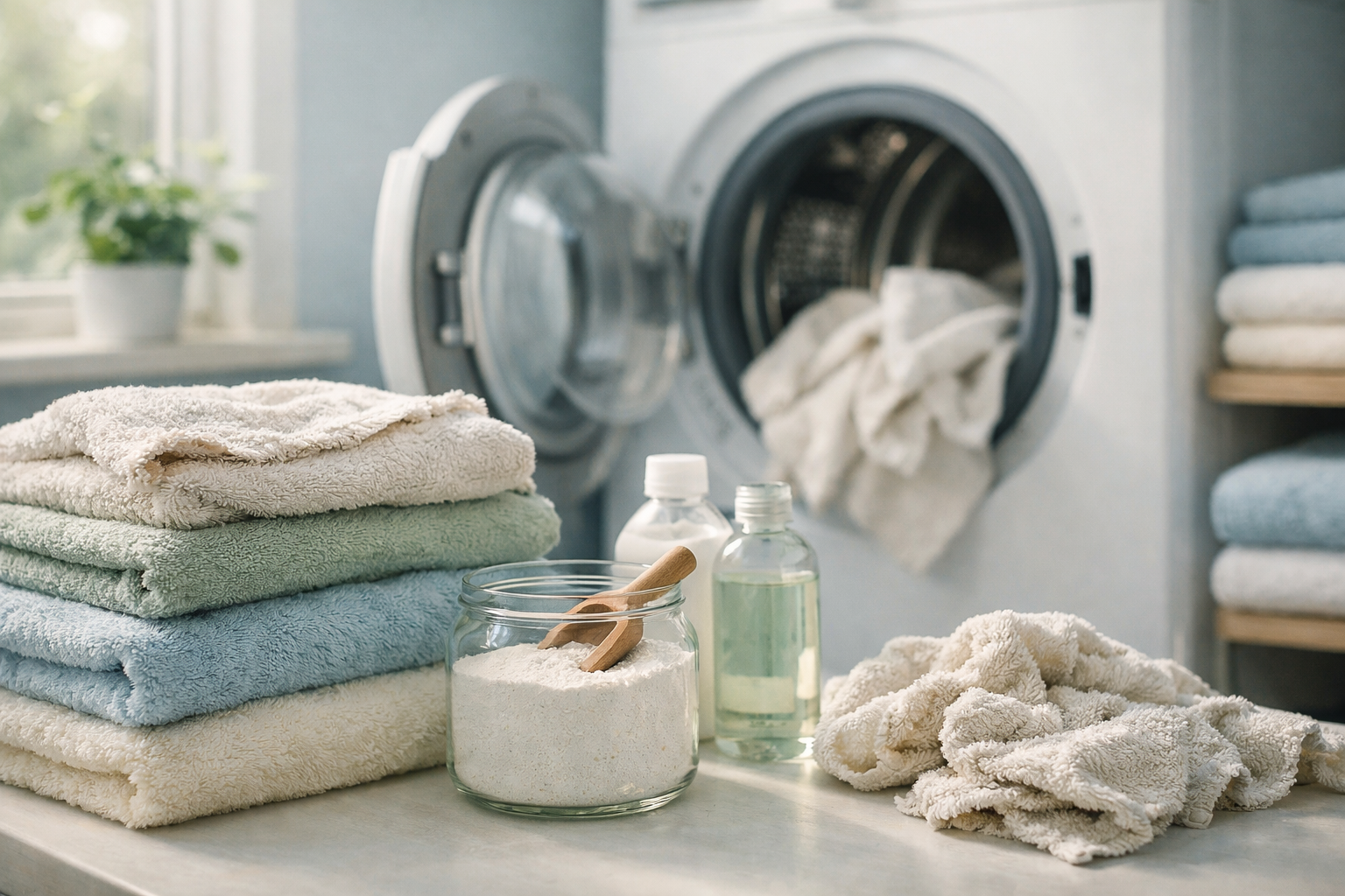 Der stille Fehler beim Wäsche waschen, der Ihre Handtücher ruiniert